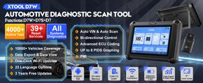 XTOOL D7W / D7 BT All-System Diagnostic Interface with ECU Coding & Bidirectional Control – OBD2 Bluetooth