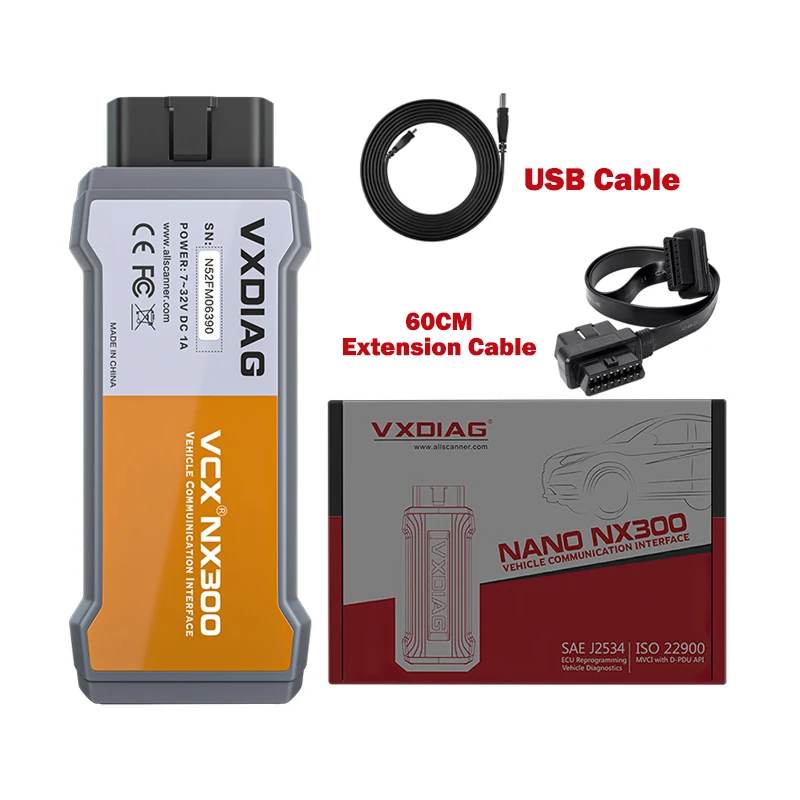 VXDIAG VCX NANO DICE NX300 J2534 Diagnostic Interface for Volvo – OBD2 USB